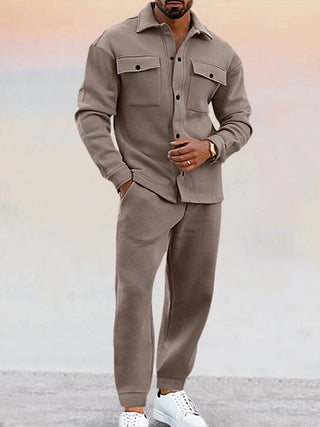 Edsel - Jacke und Jogginghose - Koordiniertes Set - Sets - Khaki - Müller Mode