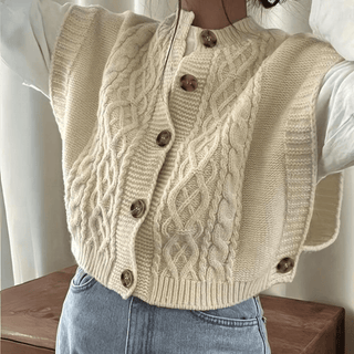 Eileen - Strickweste - Strickwaren - Beige - Müller Mode