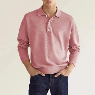 Elias - Poloshirt - Lange Ärmel - Polos - Hellrosa - Müller Mode