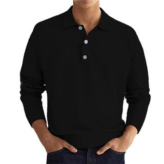 Elias - Poloshirt - Lange Ärmel - Polos - Schwarz - Müller Mode