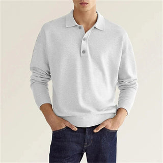 Elias - Poloshirt - Lange Ärmel - Polos - Weiß - Müller Mode