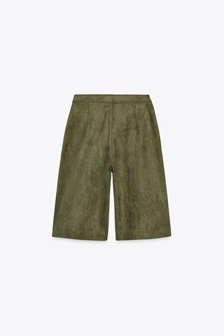 Elisabeth Weitbein - Shorts Velours - Shorts - Grun - Müller Mode