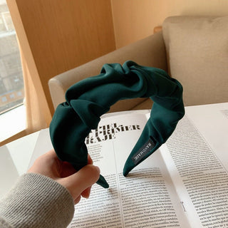 Elise Haarreif mit gedrehtem Stoffdesign - Haarschmuck - Dunkelgrün - Müller Mode