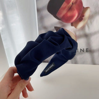 Elise Haarreif mit gedrehtem Stoffdesign - Haarschmuck - Marineblau - Müller Mode