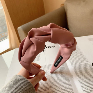 Elise Haarreif mit gedrehtem Stoffdesign - Haarschmuck - Rosa - Müller Mode