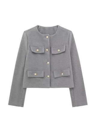 Elsie - Klassischer Tweed - Blazer - Herbstmode - Blazers - Grau - Müller Mode
