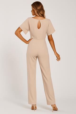 Elva Krawatten - Gürtel - Overall - Jumpsuits - Beige - Müller Mode
