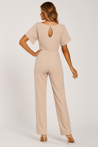 Elva Krawatten - Gürtel - Overall - Jumpsuits - Beige - Müller Mode