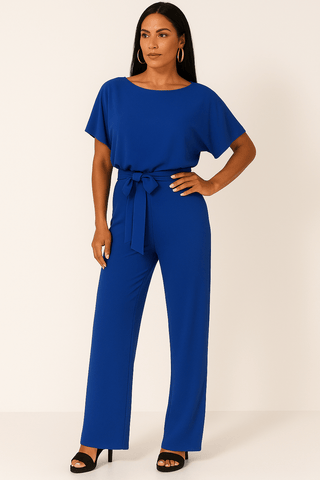 Elva Krawatten - Gürtel - Overall - Jumpsuits - Blau - Müller Mode