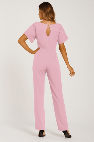 Elva Krawatten - Gürtel - Overall - Jumpsuits - Hellrosa - Müller Mode