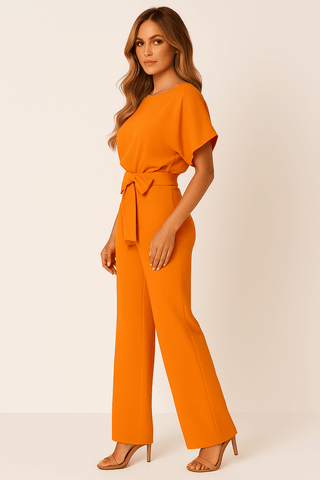 Elva Krawatten - Gürtel - Overall - Jumpsuits - Orange - Müller Mode