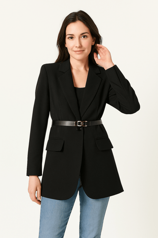 Emily Gürtelblazer - Leichte Jacken - Off - white - Müller Mode