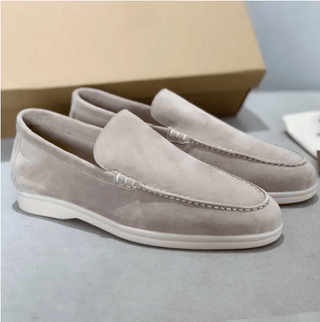 Ernstjan Loafers weiße Sohle Wildleder - Loafers - Hellgrau - Müller Mode