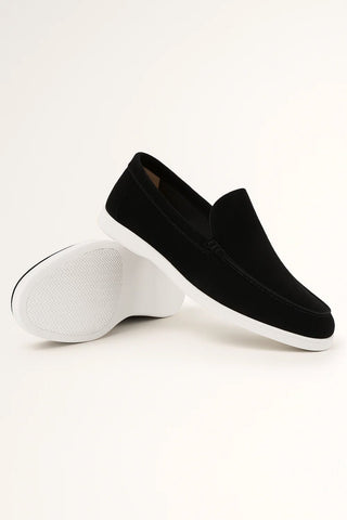 Ernstjan Loafers weiße Sohle Wildleder - Loafers - Schwarz - Müller Mode