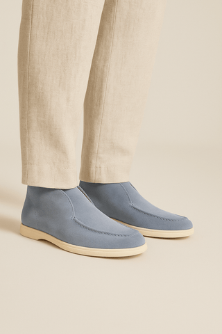 Fabianus Knöchel - Loafer aus Wildleder - Loafers - Himmelblau - Müller Mode