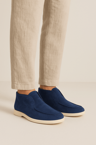 Fabianus Knöchel - Loafer aus Wildleder - Loafers - Marineblau - Müller Mode