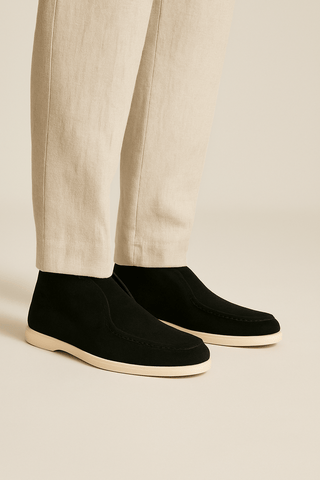 Fabianus Knöchel - Loafer aus Wildleder - Loafers - Schwarz - Müller Mode
