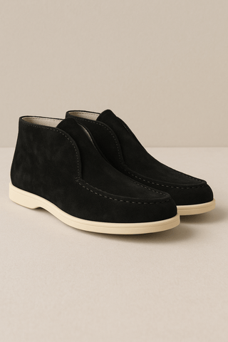 Fabianus Knöchel - Loafer aus Wildleder - Loafers - Schwarz - Müller Mode