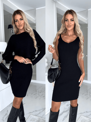 Fanny - Ärmelloses Kleid - Gratis Pullover - Kleider - Schwarz - Müller Mode