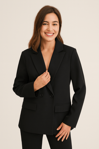 Fatima Blazer mit Reverskragen und Knöpfen - Blazers - Schwarz - Müller Mode