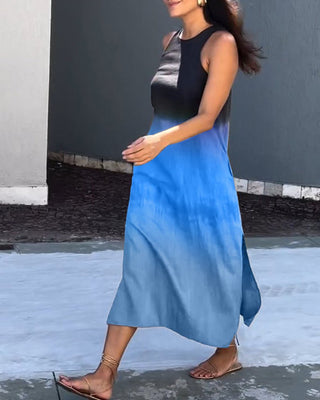 Fenja - Kleid - Farbverlauf - Ärmellos - Kleider - Blau - Müller Mode