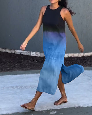 Fenja - Kleid - Farbverlauf - Ärmellos - Kleider - Rot - Müller Mode