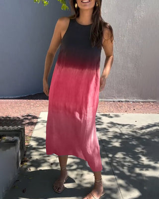 Fenja - Kleid - Farbverlauf - Ärmellos - Kleider - Rot - Müller Mode