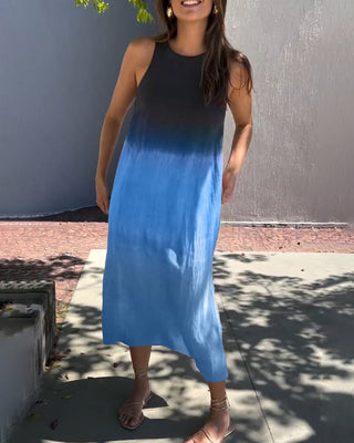 Fenja - Kleid - Farbverlauf - Ärmellos - Kleider - Rot - Müller Mode