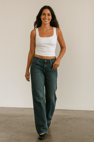 Fenna Jeans Schlaghose High Waist - Hosen - Dunkelblau - Müller Mode