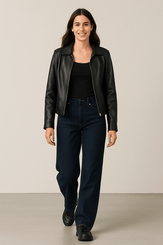 Fenna Jeans Schlaghose High Waist - Hosen - Marineblau - Müller Mode