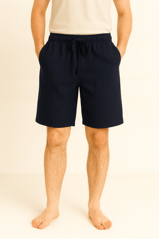 Ferdinand Kniehohe Shorts mit Elastikbund - Shorts - Marineblau - Müller Mode