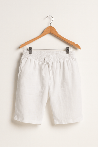 Ferdinand Kniehohe Shorts mit Elastikbund - Shorts - Weiß - Müller Mode