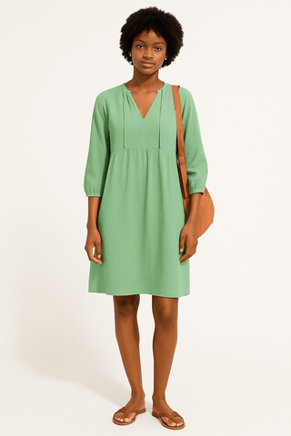 Franca Lockeres Hemdkleid - Kleider - Blau - Müller Mode