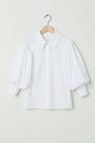 Francien Bluse gestreift mit Puffärmeln - Bluse - Weiß - Müller Mode