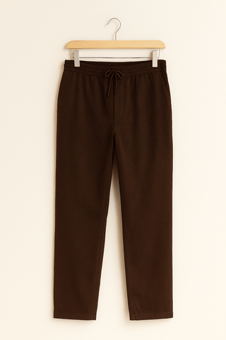 Frank Tapered - Hose mit Kordelzug - Hosen - Dunkelbraun - Müller Mode