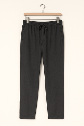 Frank Tapered - Hose mit Kordelzug - Hosen - Dunkelgrau - Müller Mode