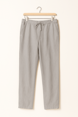 Frank Tapered - Hose mit Kordelzug - Hosen - Grau - Müller Mode