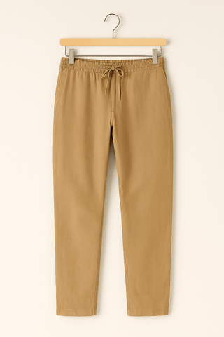Frank Tapered - Hose mit Kordelzug - Hosen - Khaki - Müller Mode