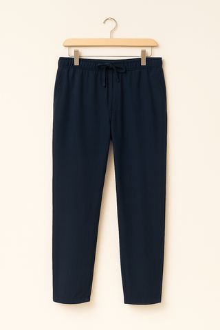 Frank Tapered - Hose mit Kordelzug - Hosen - Marineblau - Müller Mode