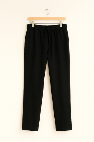 Frank Tapered - Hose mit Kordelzug - Hosen - Schwarz - Müller Mode