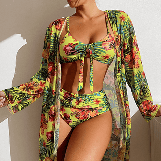 Freja - Bedrucktes Bikini - Set - Swimwear - Blau - Müller Mode