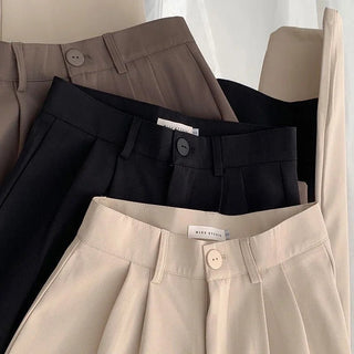 Frida Anzughose mit Bundfalten High Waist - Hosen - Kamel - Müller Mode