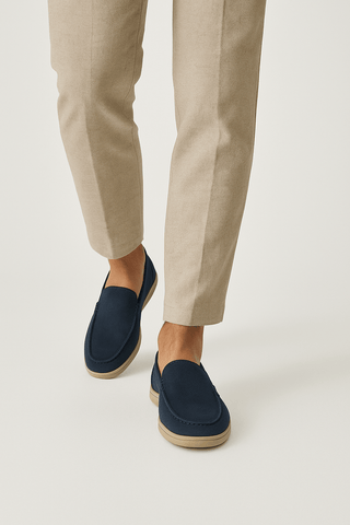 Fridolin Wildleder Slipper Loafer - Loafers - Marineblau - Müller Mode