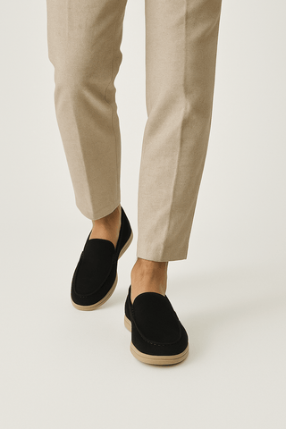 Fridolin Wildleder Slipper Loafer - Loafers - Schwarz - Müller Mode