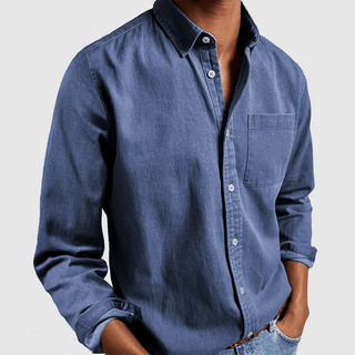Fynn - Hemd - Langarm Reverskragen - Hemden - Blau - Müller Mode