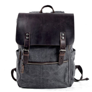 Gaston - Vintage - Rucksack - Robustes Canvas - Rucksäcke - Dunkelgrau - Müller Mode
