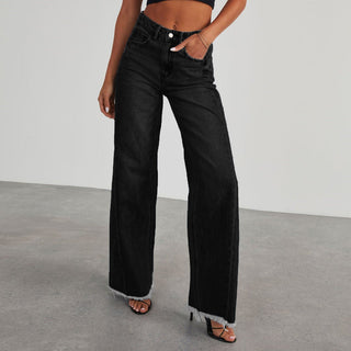 Gemma High - Waist - Jeans mit weitem Bein - Jeans - Schwarz - Müller Mode