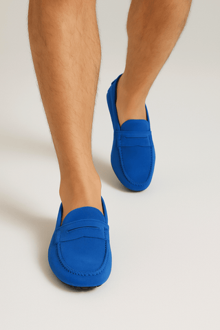 Gustaaf Wildleder Mokassin Loafer - Loafers - Blau - Müller Mode