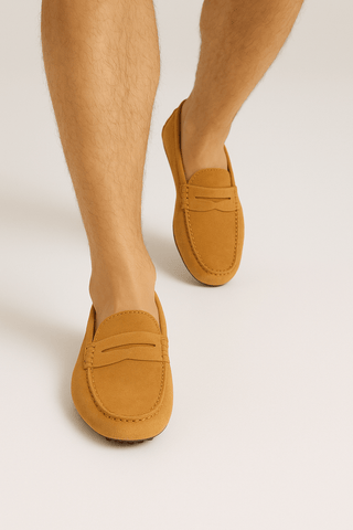 Gustaaf Wildleder Mokassin Loafer - Loafers - Karamell - Müller Mode
