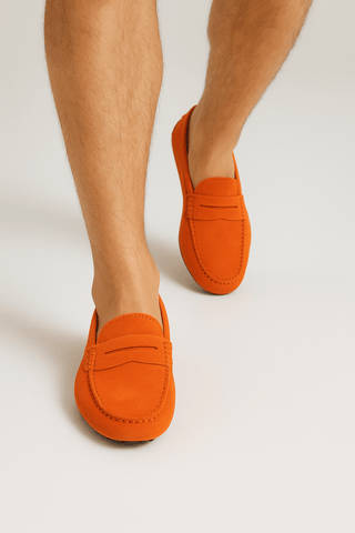 Gustaaf Wildleder Mokassin Loafer - Loafers - Orange - Müller Mode